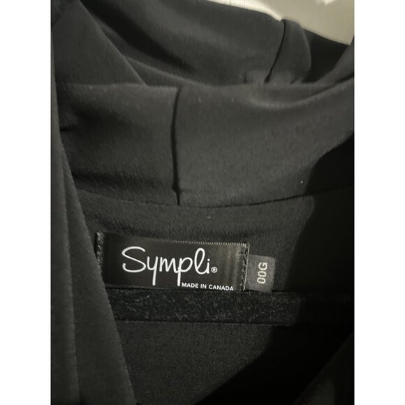 Sympli Crisscross Long Sleeve Cowl Neck Tunic 1X /20 Black Stretch Top Excellent - Picture 8 of 12